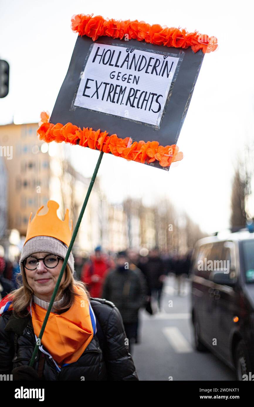  München, Deutschland. Januar 2024. Am 21. Januar 2024 versammelten sich Motiv 