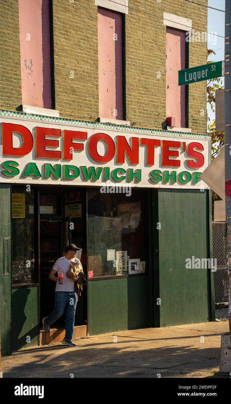Defonte's Sandwich Shop in Redhook Brooklyn, New York City Stockfoto