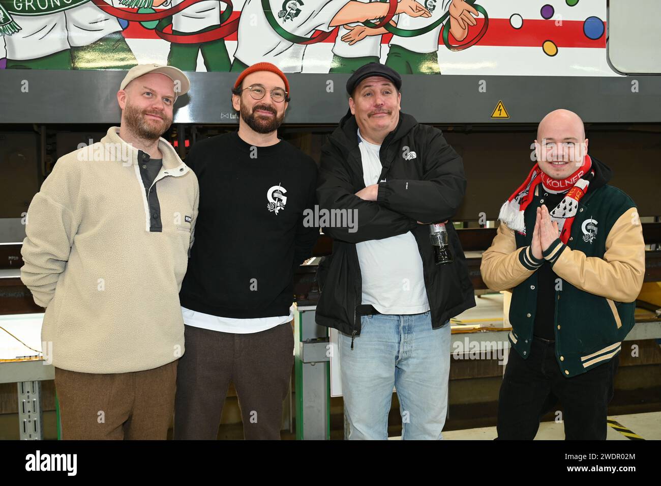 Köln, Deutschland. Januar 2024. Mitglieder von Grüngürtelrosen