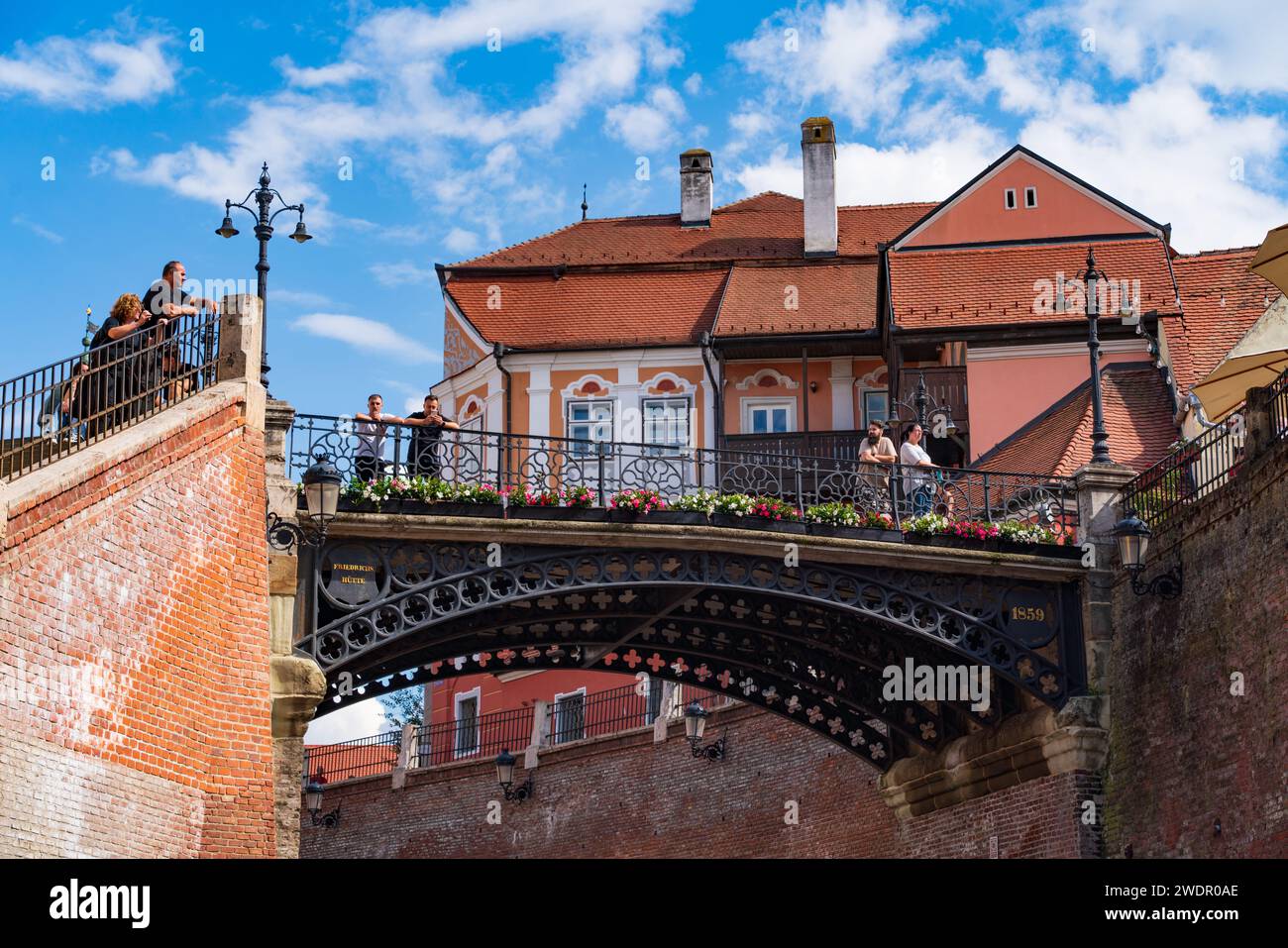 Brücke der Lügen in Sibiu, Siebenbürgen, Rumänien Stockfoto