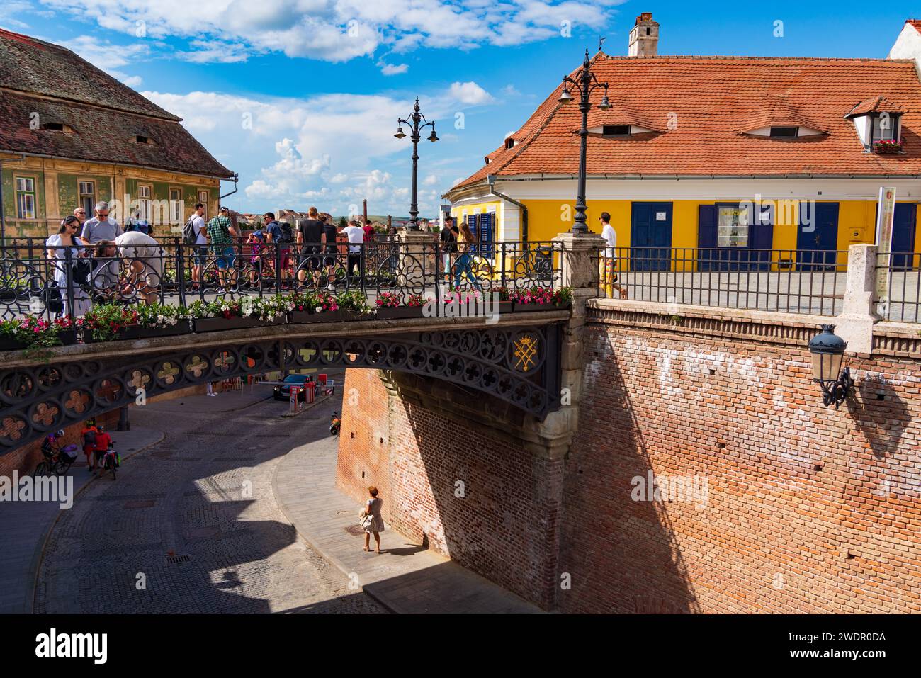 Brücke der Lügen in Sibiu, Siebenbürgen, Rumänien Stockfoto