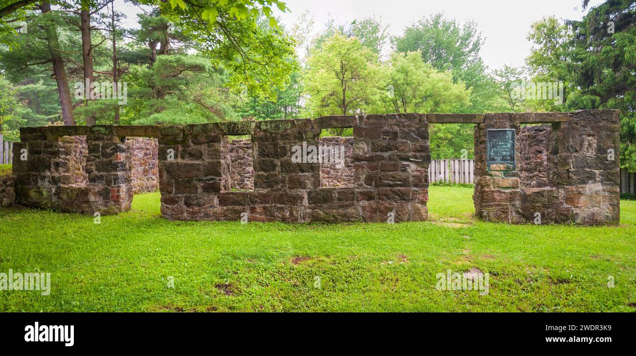 Die John Brown Tannery ist eine Tannery des Abolitionisten John Brown in Pennsylvania, USA Stockfoto