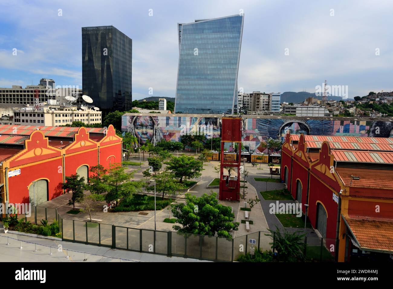 Hafenviertel, Stadt, Hochhäuser, Rio de Janeiro, Brezil Stockfoto