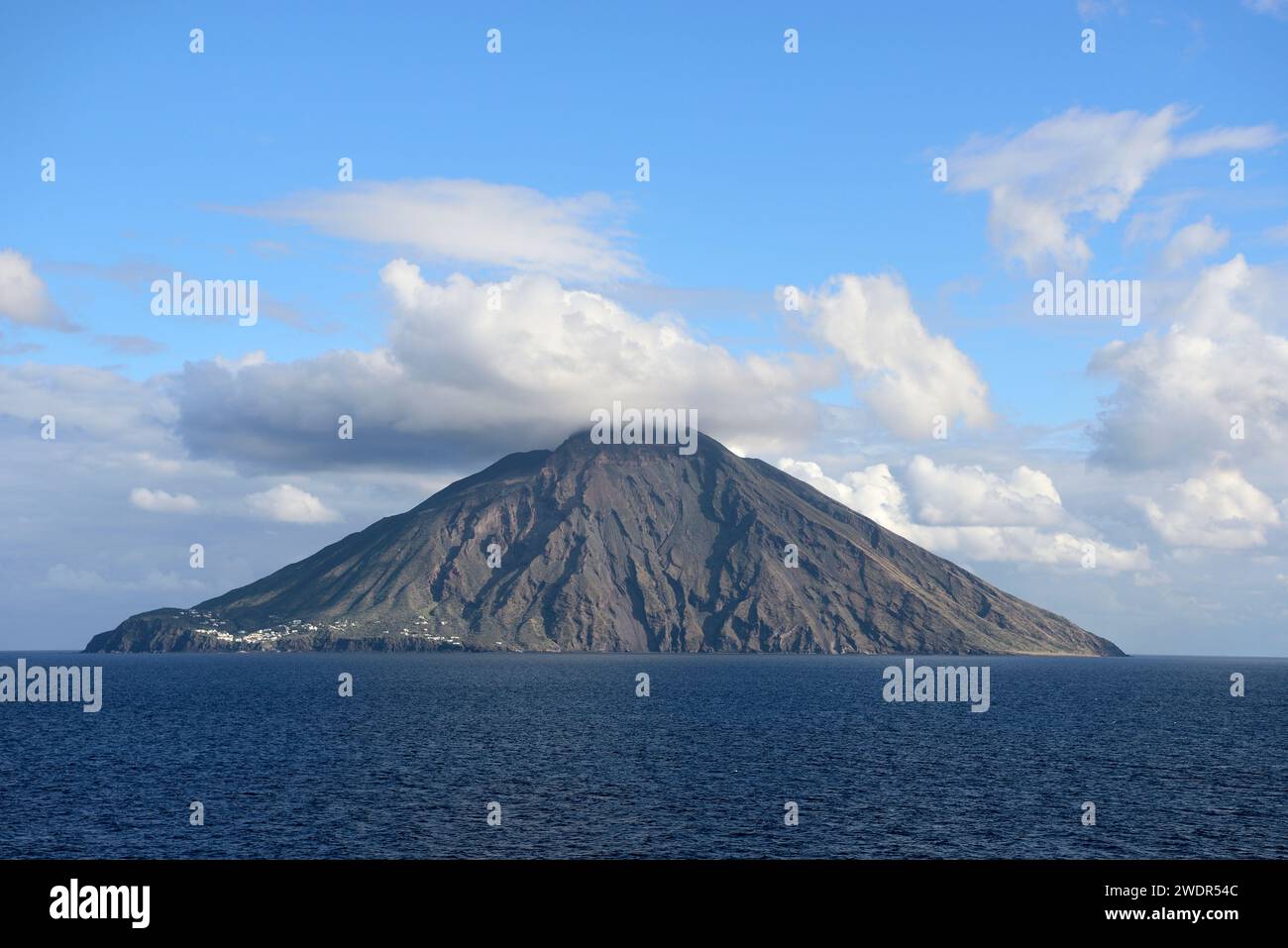 Ginostra, Gemeinde Lipari, Metropolitanstadt Messina, Berg Stromboli, Vulkan, Insel Stromboli, Äolische Inseln, Tyrrhenische See, Italien Stockfoto