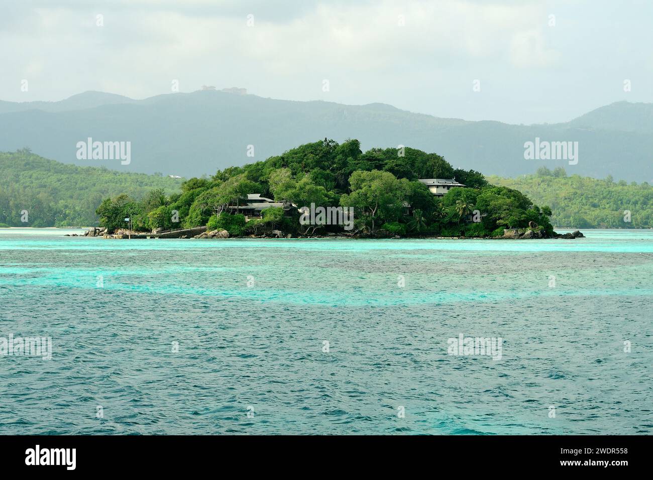 Round Island, Insel, Resort, in der Nähe von Port Victoria, Meer, Indischer Ozean, Seychellen Stockfoto