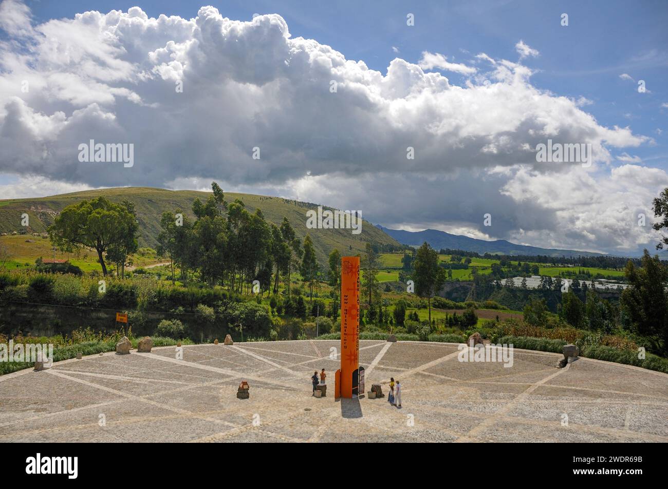 Ecuador, Anden, Linea Equinoccial, Äquatorlinie Monument Stockfoto Ecuador, Anden, Linea Equinoccial, Äquatorlinie Monument Stockfoto