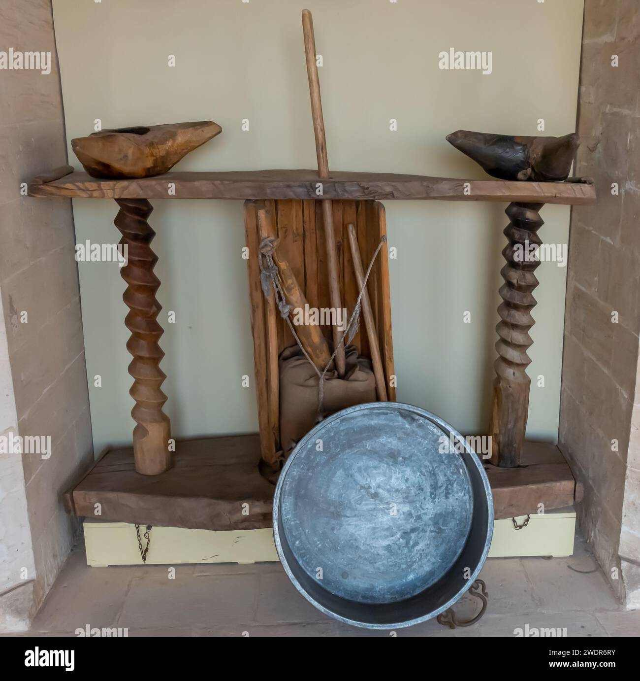 Traubenpresse, Mardin, 20. Jahrhundert Stockfoto