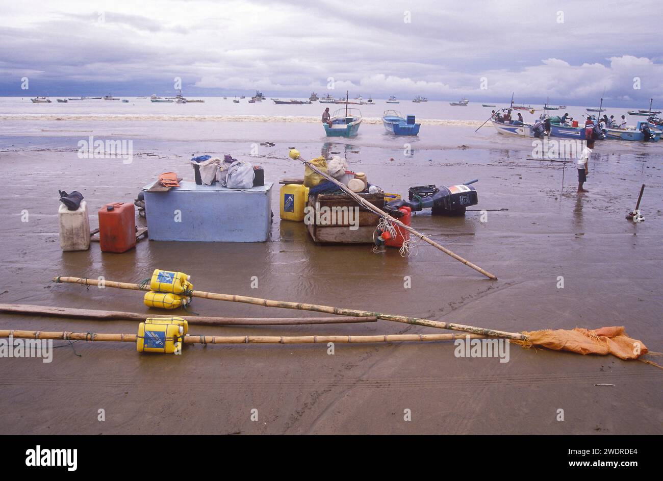 Fischerhafen, Ecuador Stockfoto