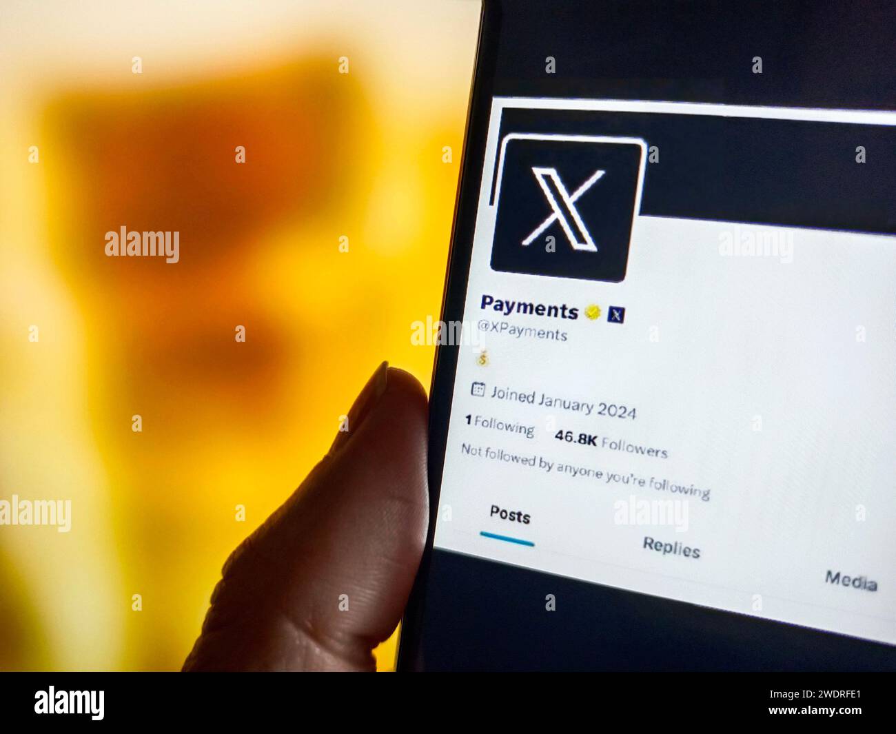 SUQIAN, CHINA - 22. JANUAR 2024 - Abbildung: Kontonummer Xpayment, Suqian, Provinz Jiangsu, China, 22. Januar 2024. Stockfoto