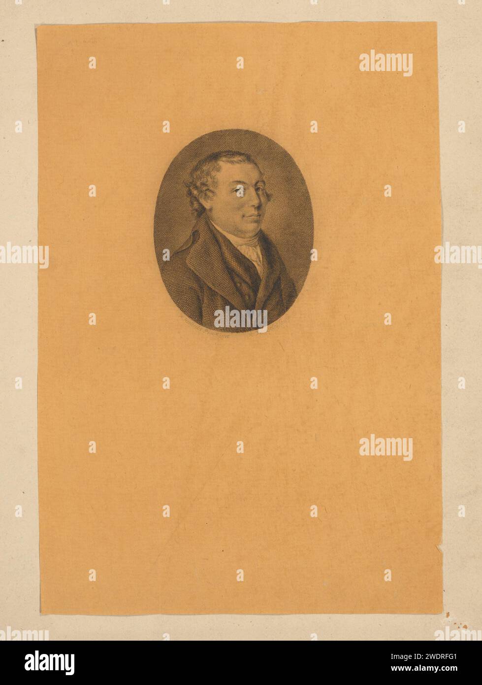 Porträt von Adriaan Pietersz. Loosjes, Reinier Vinker (I), nach Wybrand Hendriks, 1796 Druck Portrait des Dichters, Schriftstellers und Buchhändlers Adriaan Pietersz. Loosjes. Der Ausdruck ist Teil eines Albums. Amsterdamer Papierätzung/Gravur Stockfoto