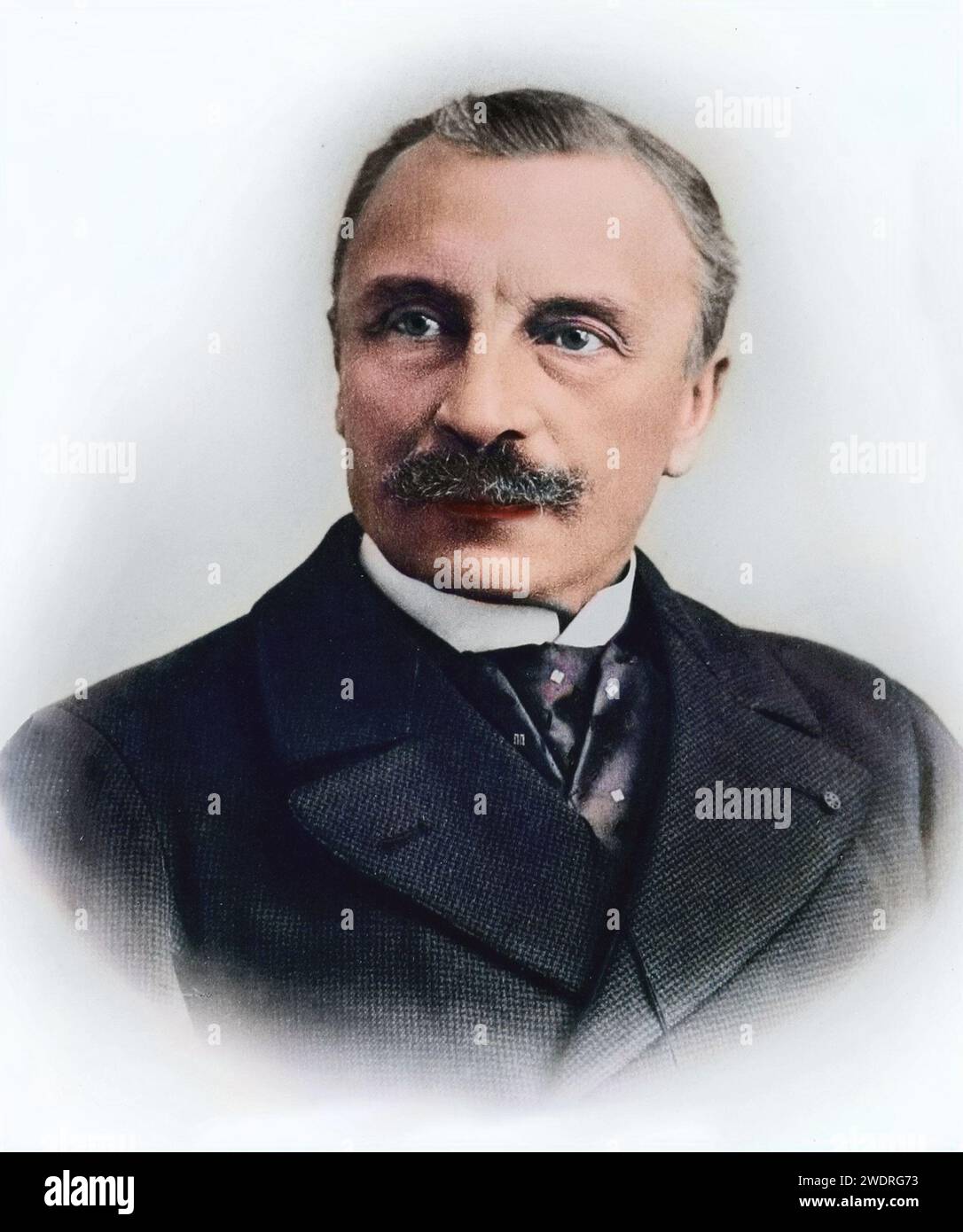 Porträt von Auguste Pavie, französischer Entdecker, Diplomat und hoher Beamter - spätere Färbung Stockfoto