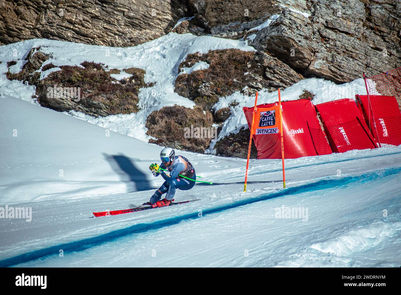 Ski-Weltmeisterschaft, Lauberhorn. Wengen. Schweiz Stockfoto