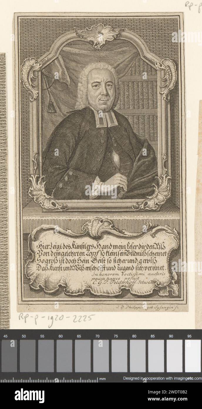 PortraT van Zopf, Johanna Dorothea Sysang, 1739 - 1791 Druckpapier mit Gravur historischer Personen Stockfoto