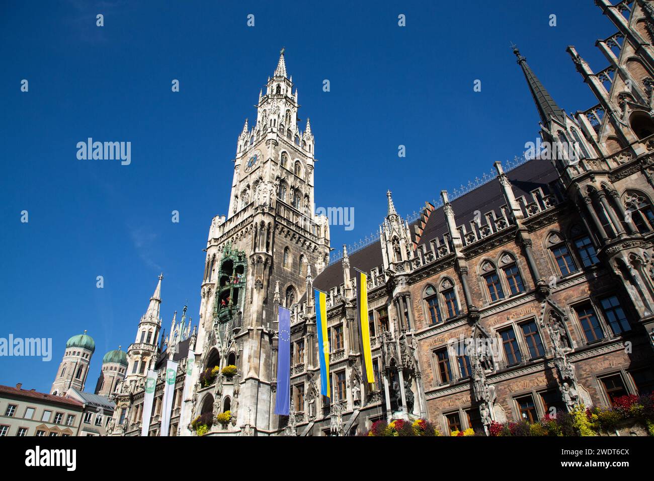 Neues Rathaus, Marienplatz (Platz), Altstadt, München, Bayern, Deutschland, Europa Stockfoto