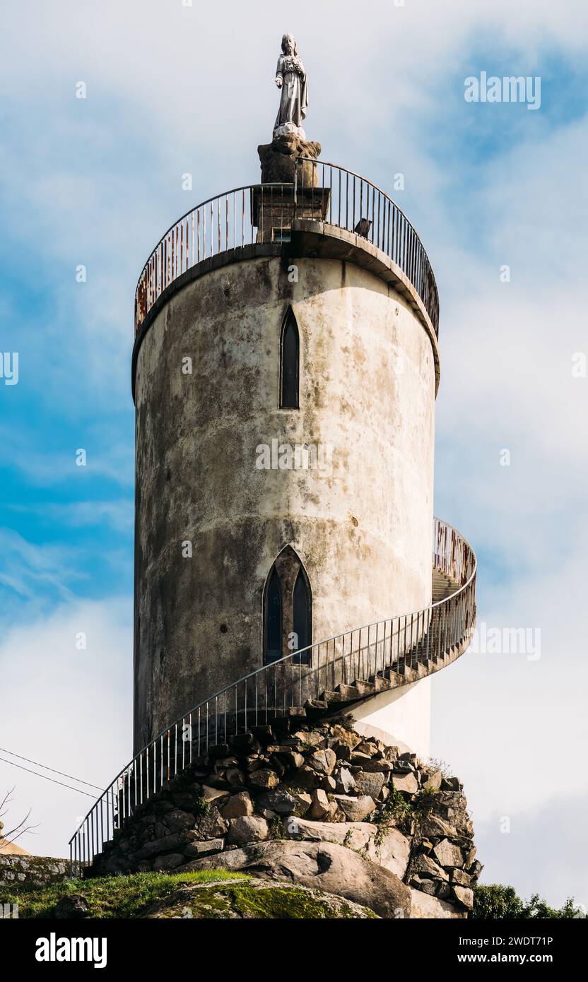 Denkmal für das Heilige Herz Jesu (Monumento ao Sagrado Coracao) mit Blick auf Braga, Minho, Nord-Portugal, Europa Stockfoto