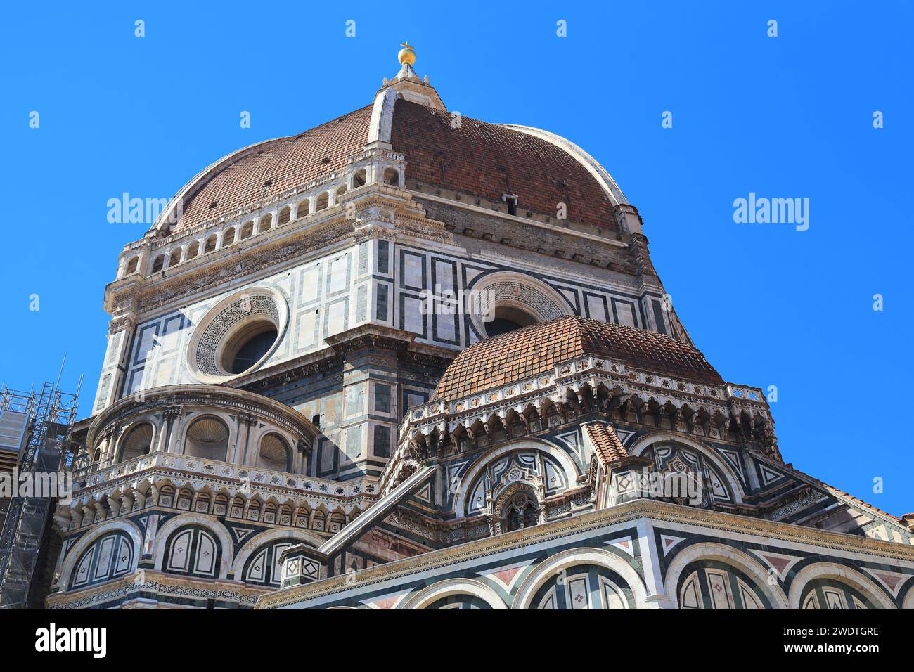 FLORENZ. ITALIEN - 12. SEPTEMBER 2018: Der Brunelleschi-Dom ist die Kuppel der Kathedrale Santa Maira del Fiore. Stockfoto