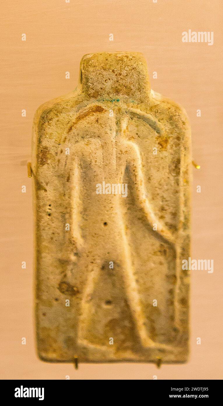 Ägypten, Sakkara, Serapeum, Zimmer der goldenen Maske Mumie : Thot Amulett. Stockfoto