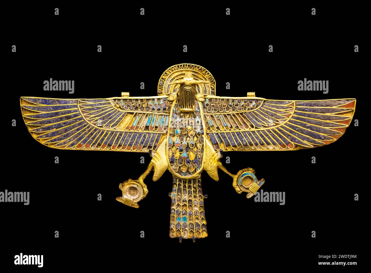 Ägypten, Sakkara, Serapeum, pectoral : Falke mit Widderkopf. Stockfoto