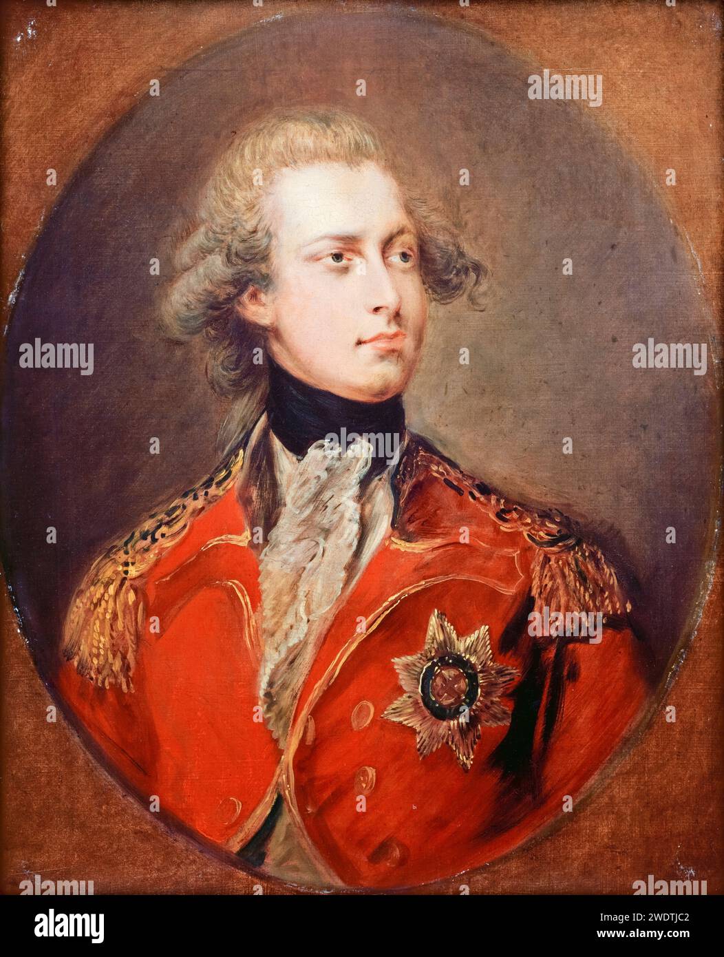 Georg IV. (1762–1830) als Prinz von Wales, später König Georg IV. Von Großbritannien und Hannover (1820–1830), Porträtgemälde in Öl auf Leinwand von Gainsborough Dupont, 1781 Stockfoto