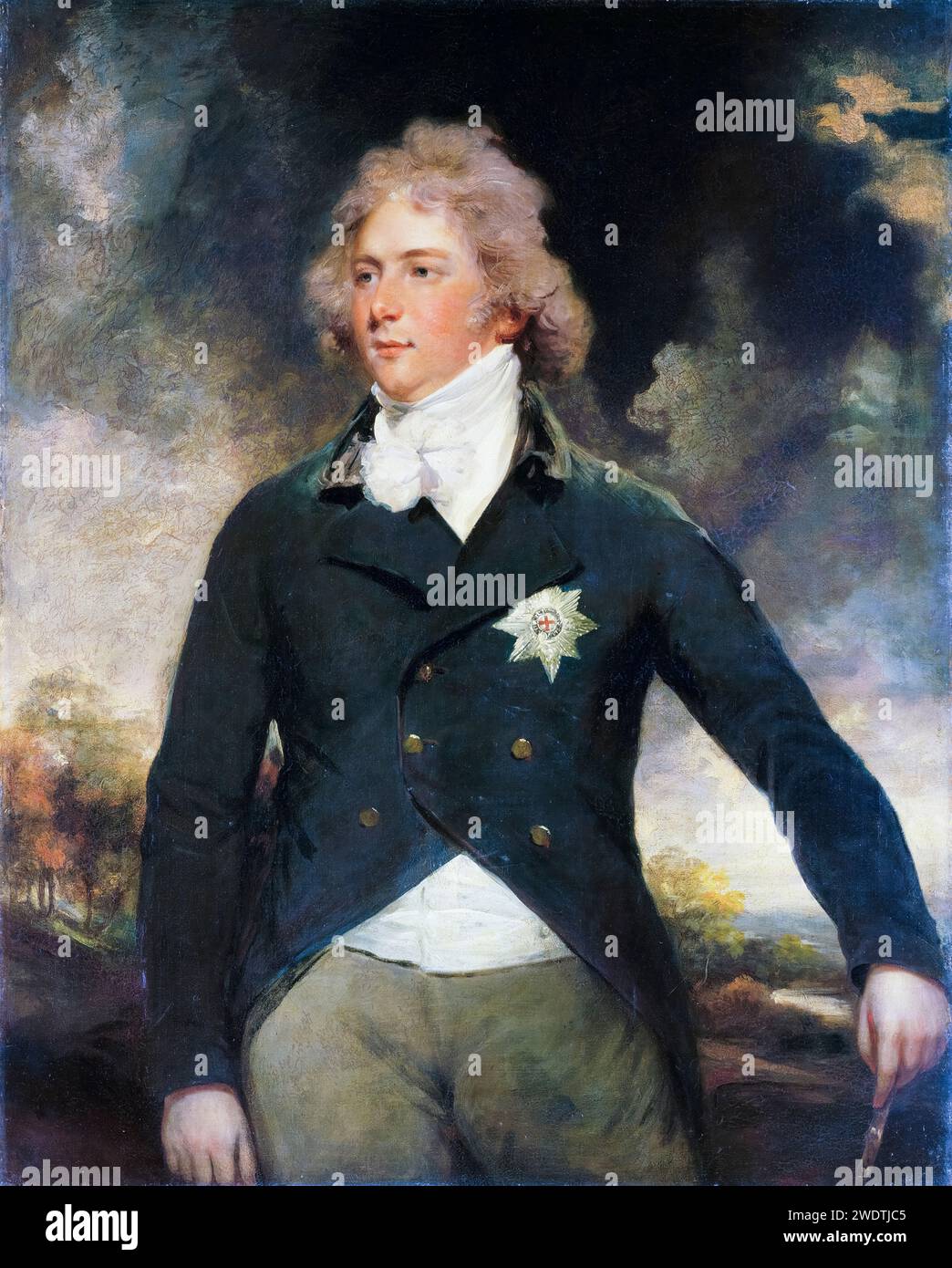 Georg IV. (1762–1830) als Prinz von Wales, später König Georg IV. Von Großbritannien und Hannover (1820–1830), Porträtgemälde in Öl auf Leinwand von John Hoppner, 1792 Stockfoto