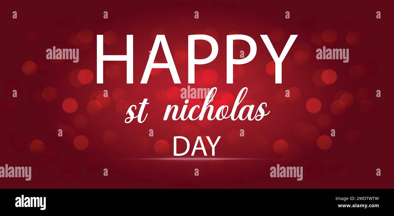 Happy St. nicholas Day Text Illustration Design Stock Vektor