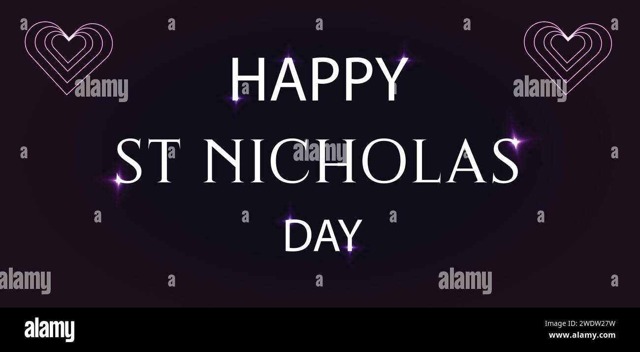 Happy St. nicholas Day Text Illustration Design Stock Vektor