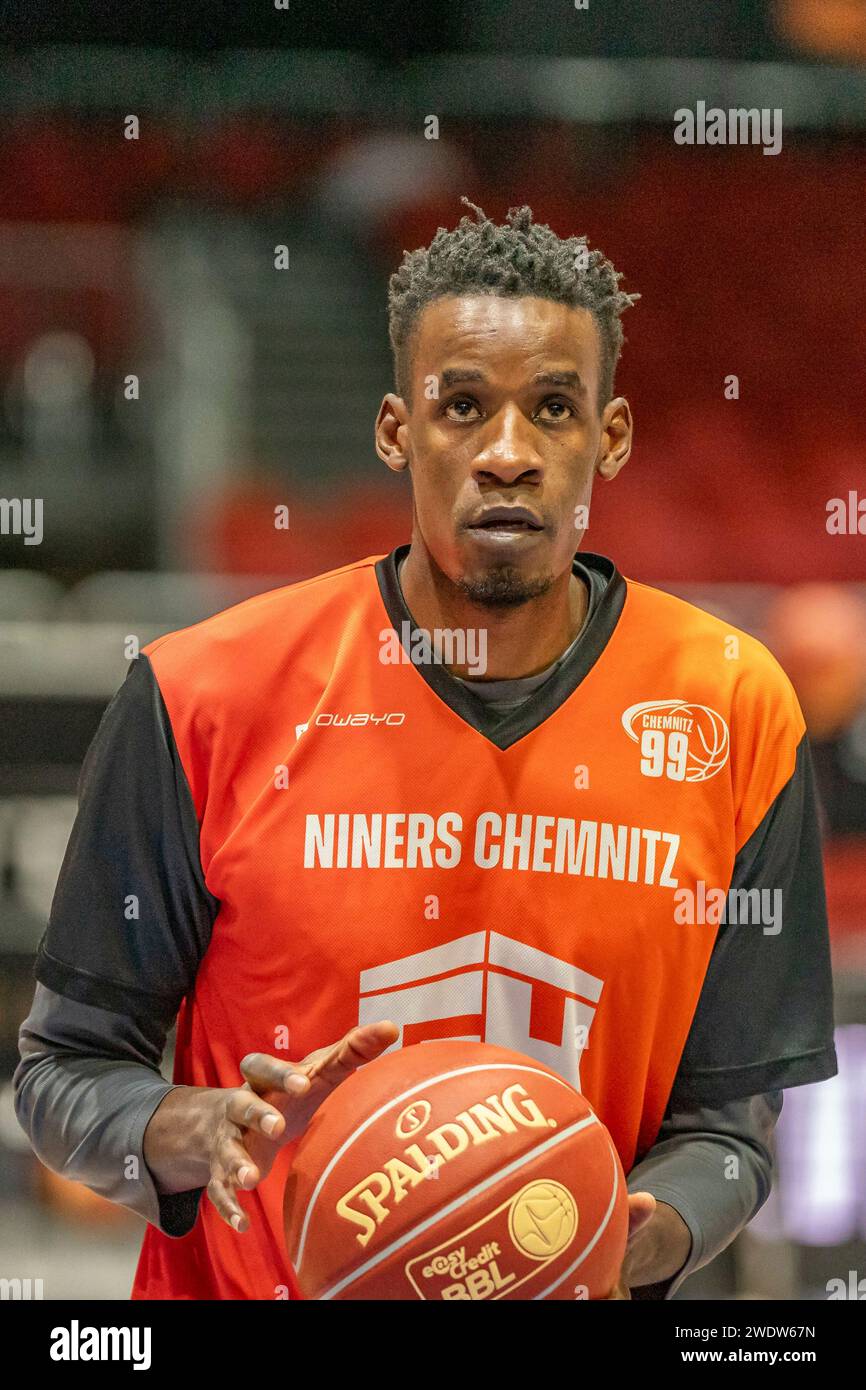 Chemnitz, Deutschland 21. Januar 2024 1.BBL 2023/2024 Niners