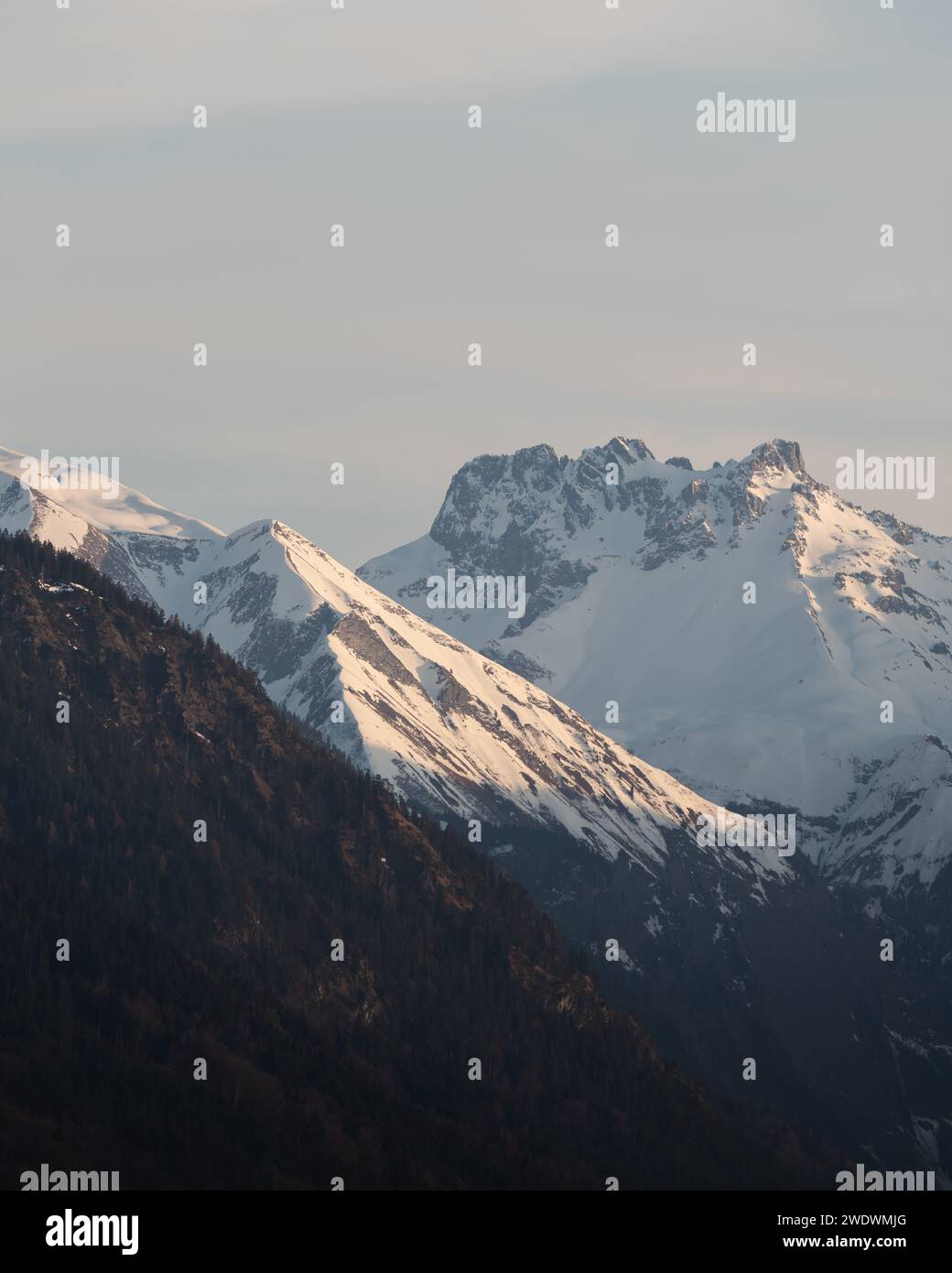Sonnenuntergang in den Allgäuer Hochalpen, Oberstdorf, Deutschland Stockfoto