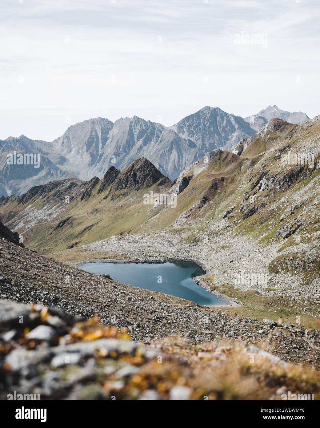 Eisbruggsee unterhalb der Edelrauthütte, Provinz Bozen, Südtirol Stockfoto