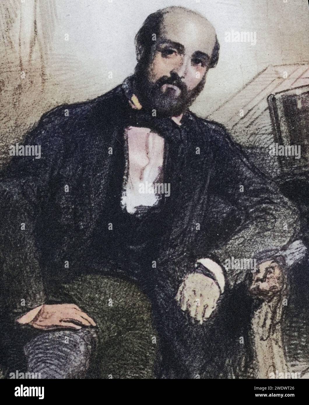 Henry Murger, 1822-1861. Französischer Literat. Aus dem Buch das Meisterwerk Bibliothek der Kurzgeschichten Band 4 Französisch, historisch, digital restaurierte Reproduktion von einer Vorlage aus dem 19. Jahrhundert, Datum nicht angegeben Stockfoto