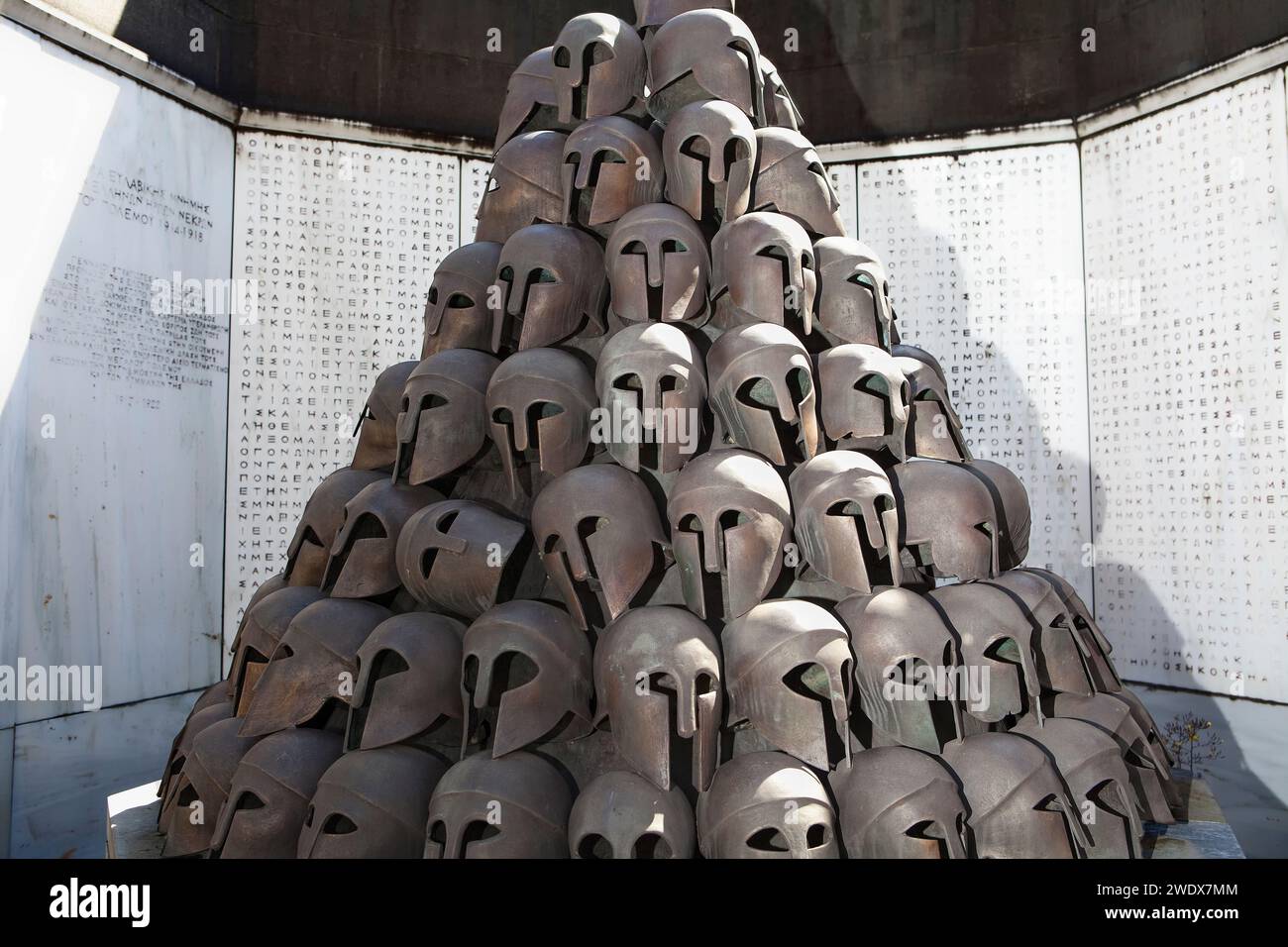 Gedenkstätte Interallié, griechische Gedenkstätte für die Opfer der Weltkriege, Cointe, Lüttich, Belgien, Europa Stockfoto