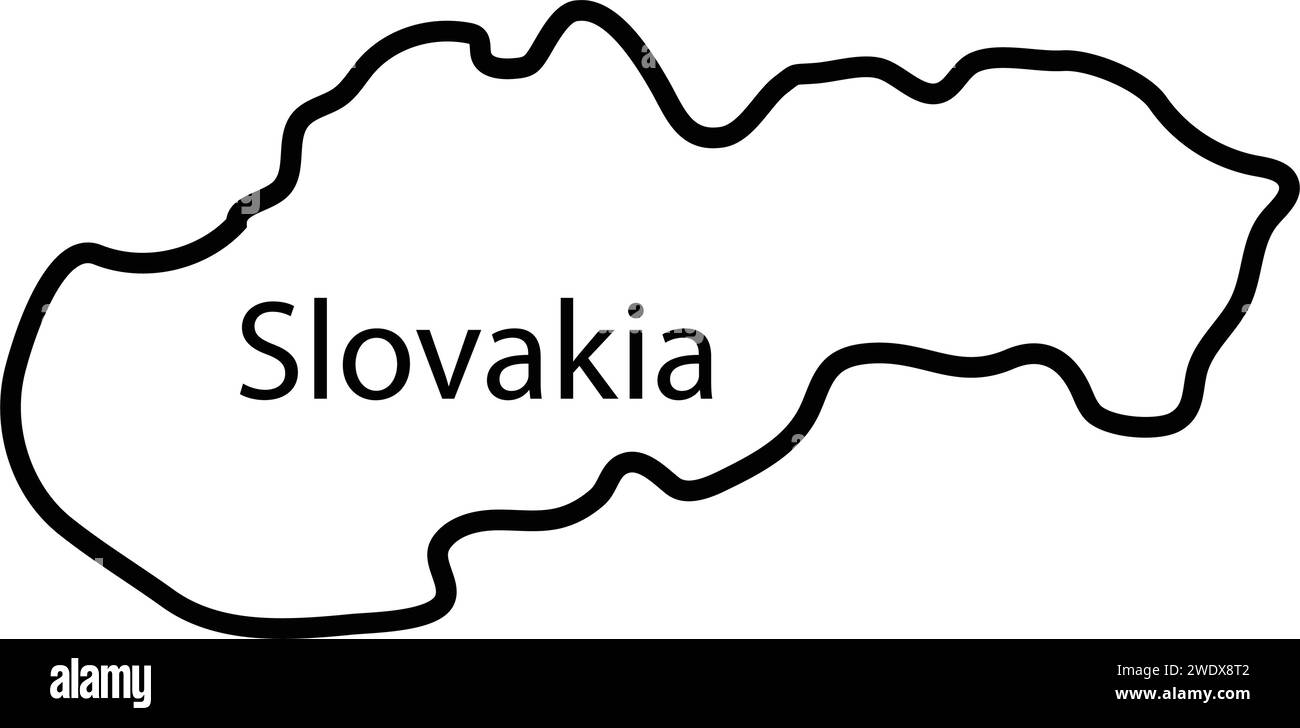 Slowakei Karte Symbol Vektor Illustration Design Stock Vektor