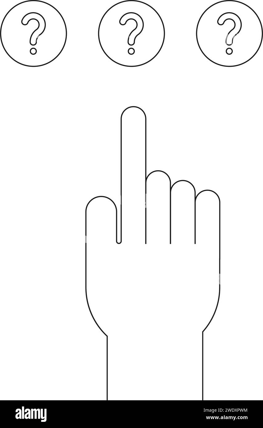 Schwierige Wahl Symbol Vektor Illustration Design Stock Vektor