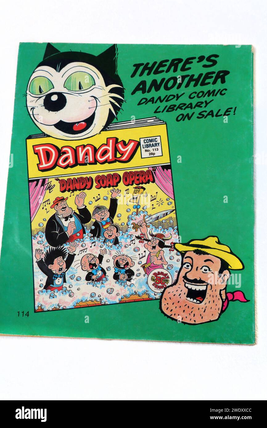 Vintage The Dandy Comic Magazine Werbung für eine weitere Comic Dandy Soap Opera Stockfoto