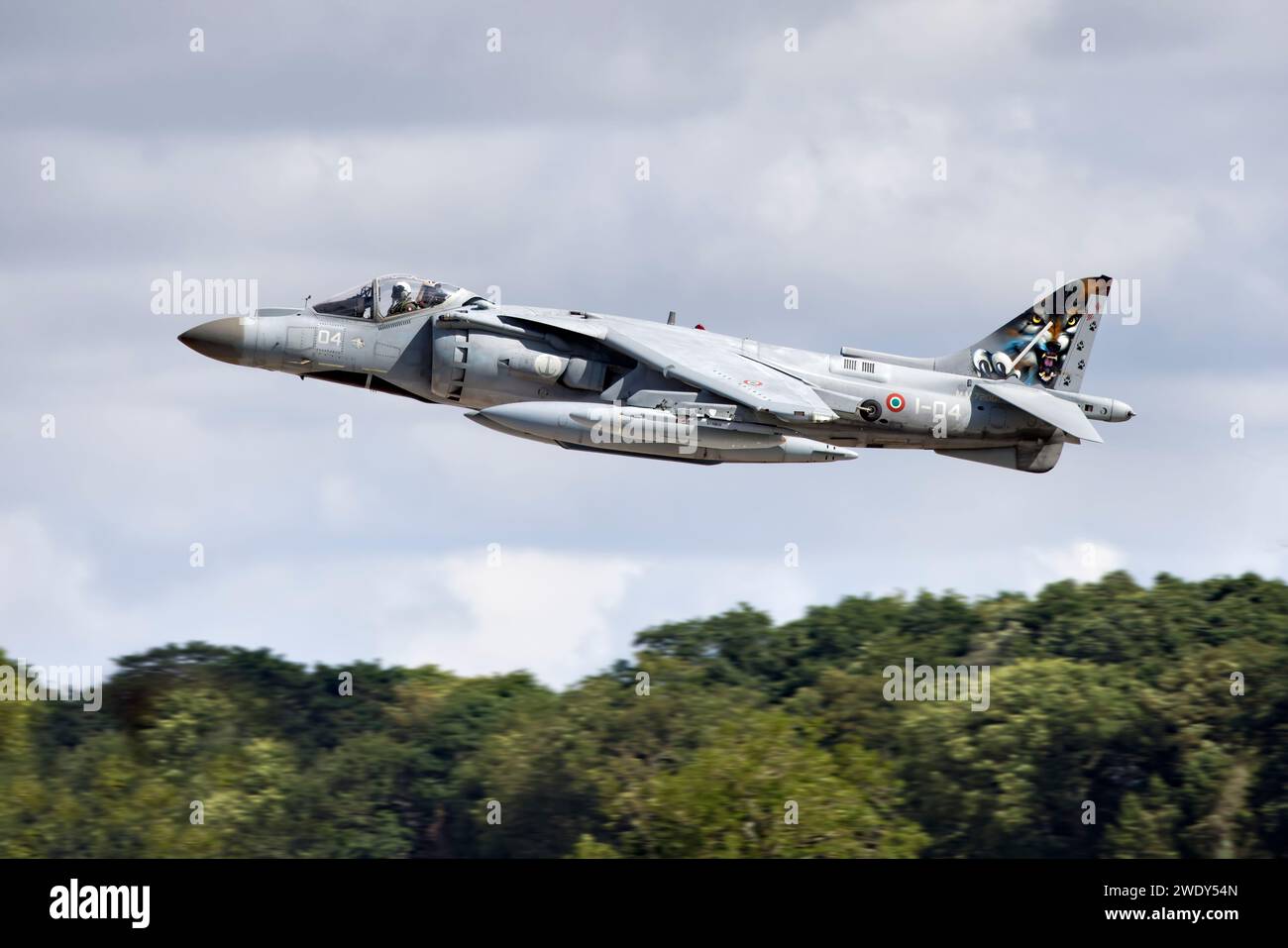 RAF Fairford, Gloucestershire, Vereinigtes Königreich - 17. Juli 2023: Italienische Navy-Gruppo Aerei Imbercati McDonnell Douglas AV-8B+ Harrier II Plus Stockfoto