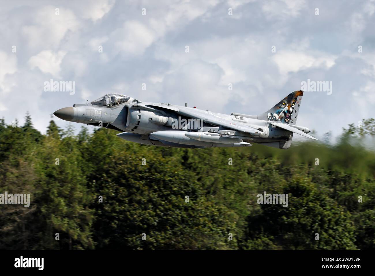 RAF Fairford, Gloucestershire, Vereinigtes Königreich - 17. Juli 2023: Italienische Navy-Gruppo Aerei Imbercati McDonnell Douglas AV-8B+ Harrier II Plus Stockfoto