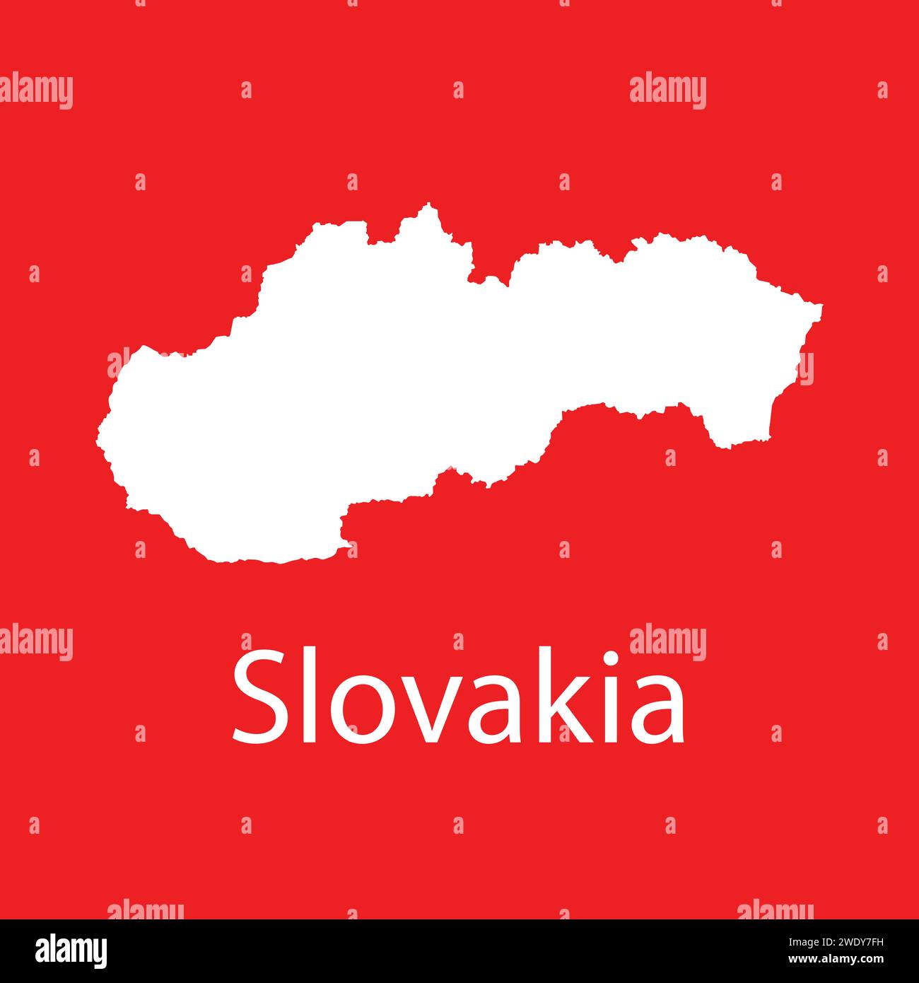 Slowakei Karte Symbol Vektor Illustration Design Stock Vektor