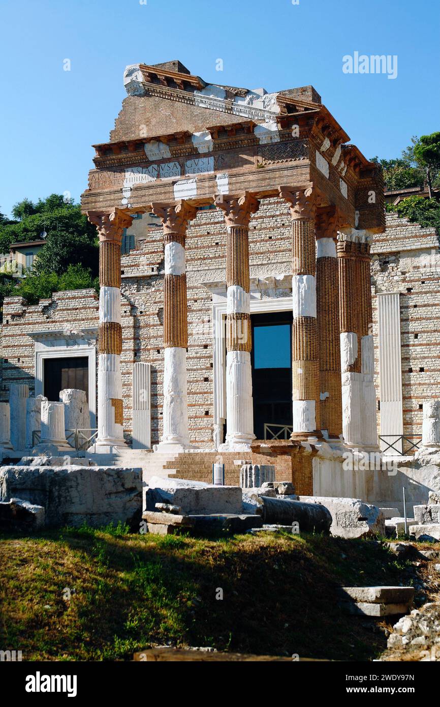 Italien Lombardei Brescia Capitolino Tempel Stockfoto