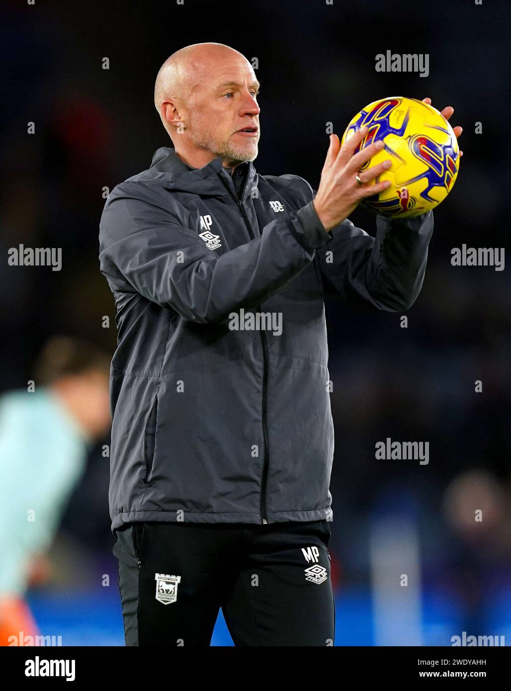 Ipswich Town Assistant Manager Martyn Pert vor dem Sky Bet Championship Match im King Power Stadium in Leicester. Bilddatum: Montag, 22. Januar 2024. Stockfoto