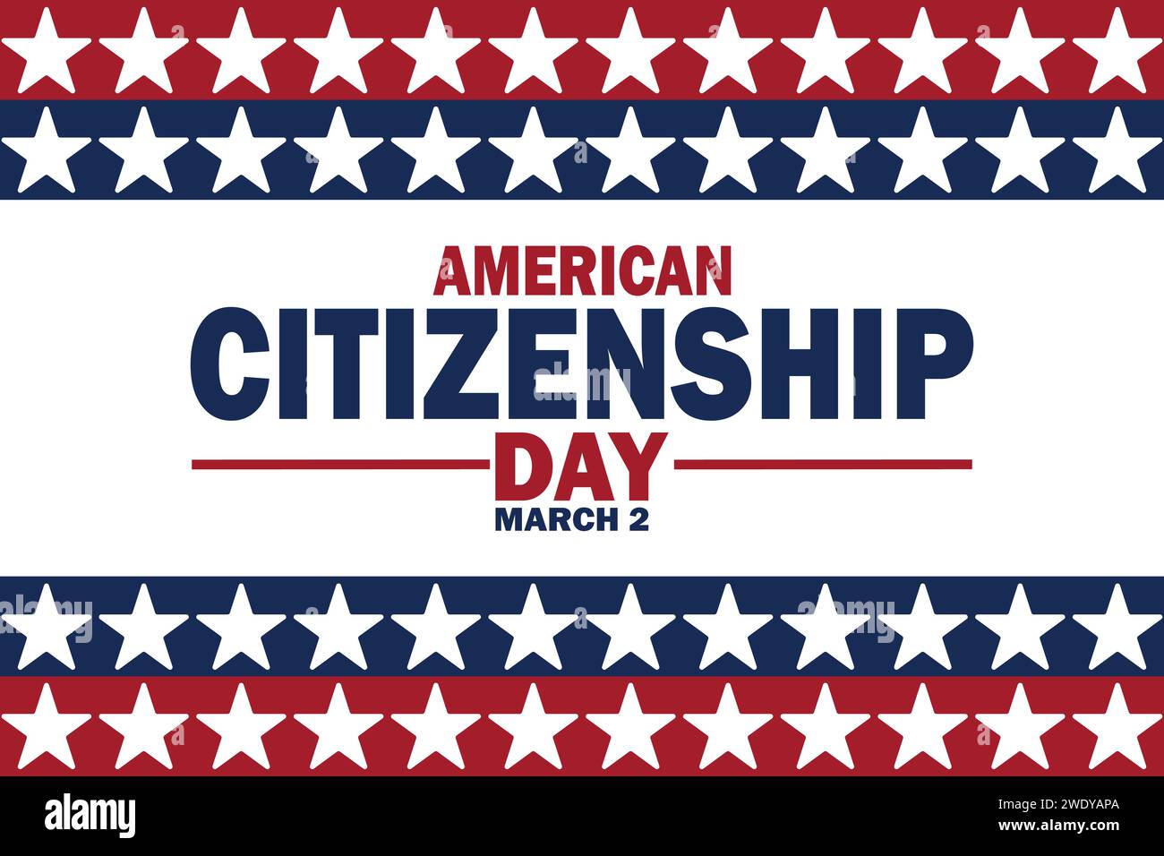 American Citizenship Day Vector Template Design Illustration. März. Geeignet für Grußkarten, Poster und Banner Stock Vektor