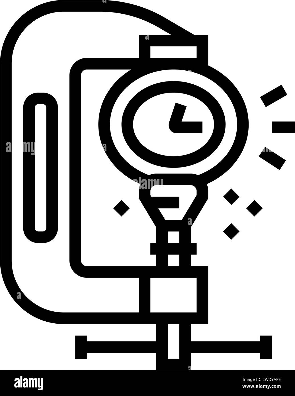 Vektorgrafik der Linie zur Verwaltung der Kompressionszeit Stock Vektor