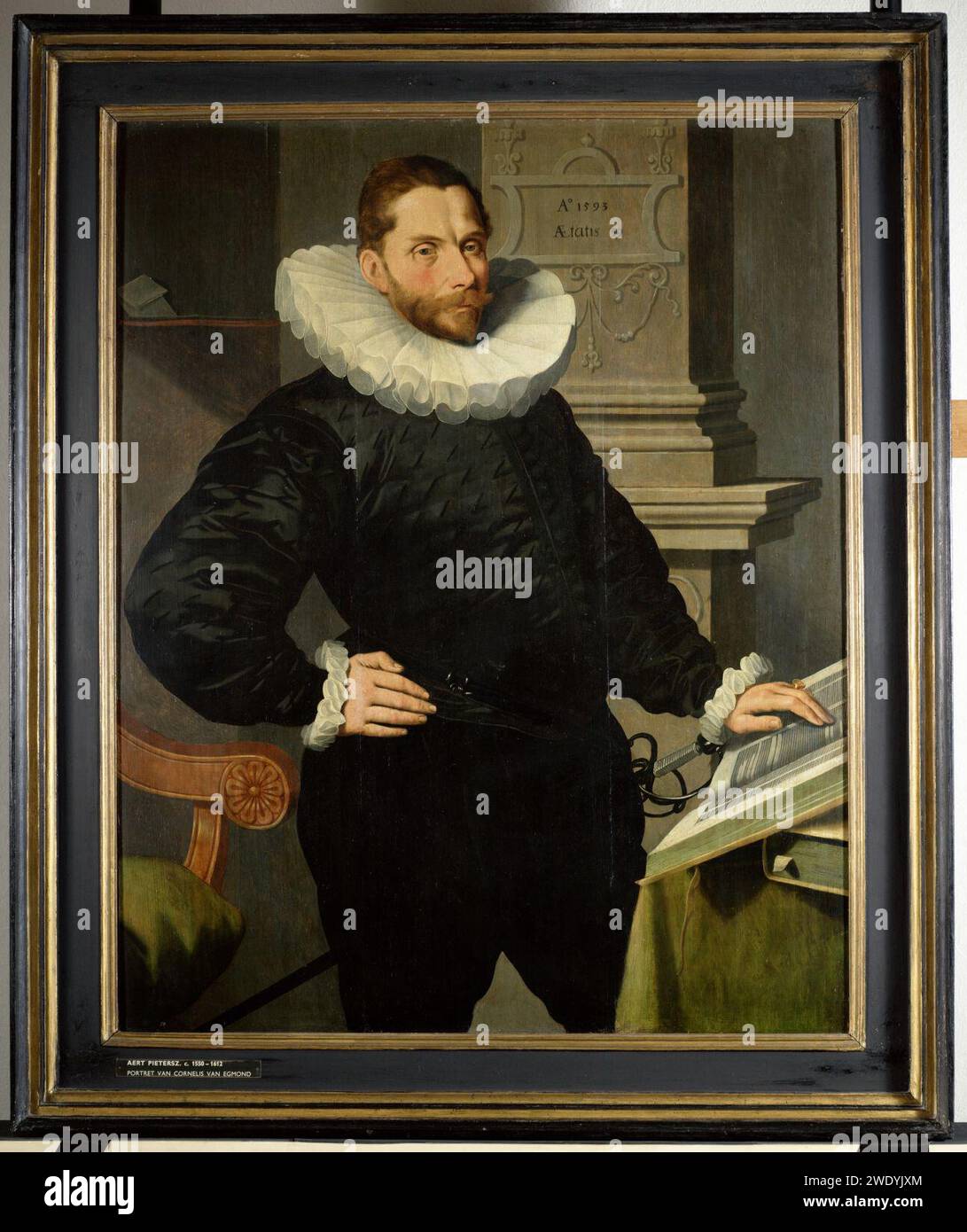 Aert Pietersz. - Portret van Cornelis van Egmond van de Nijenburg (1553-1606) Stockfoto
