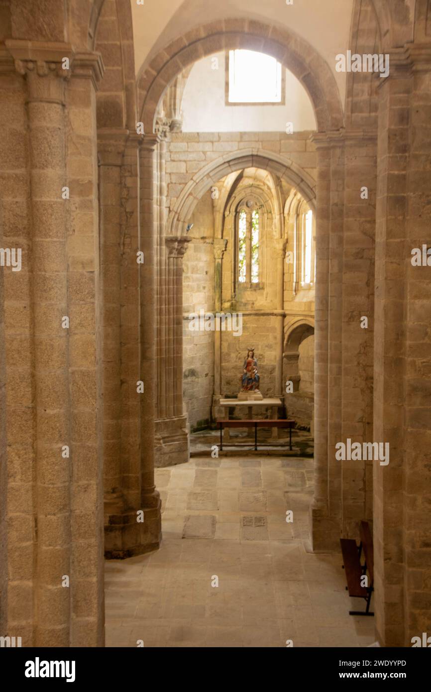 Die gotische Kirche st. Dominic ( san domingos) in Santiago de Compostela Stockfoto