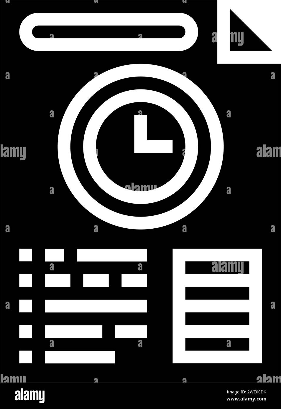 Illustration des Symbols für das Audit Time Management Stock Vektor