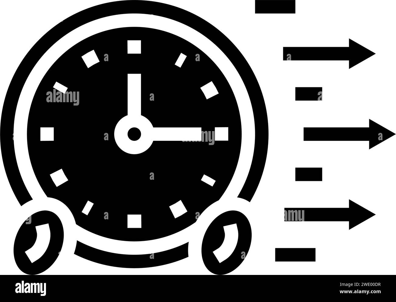 Illustration des Symbols für Zeitmanagement-Glyphe für Zeitrahmen Stock Vektor