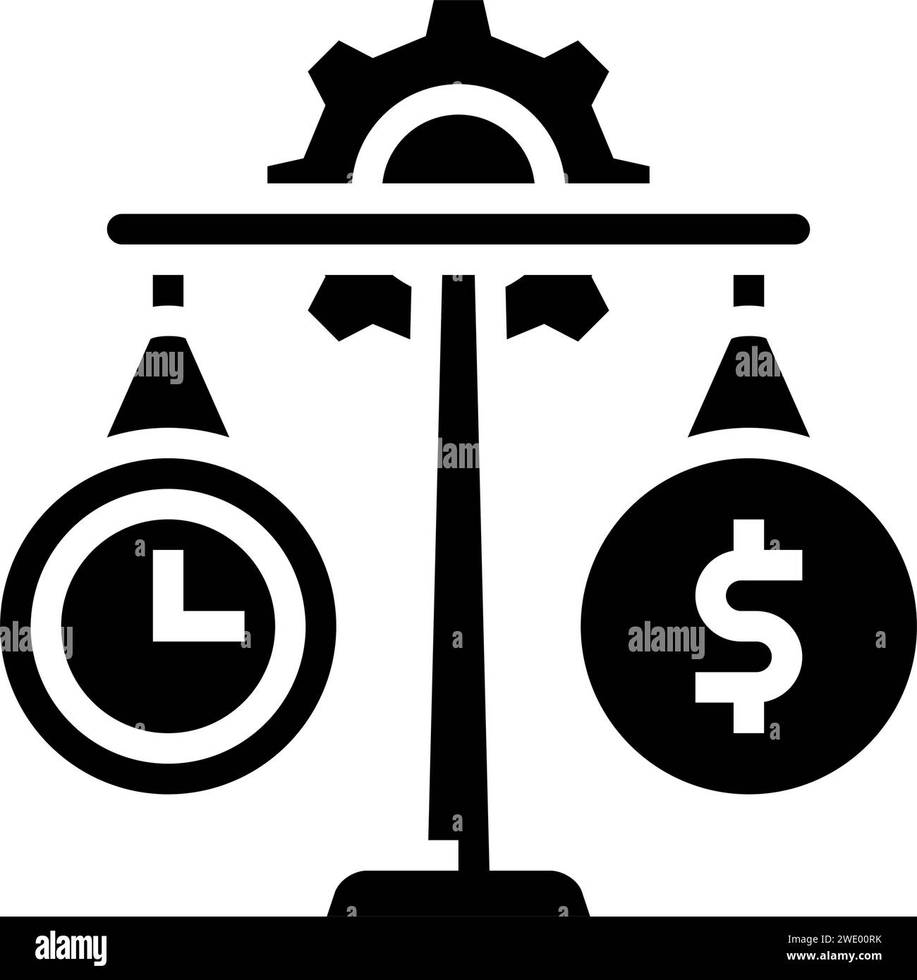 Illustration des Symbols für das Equity Time Management Stock Vektor