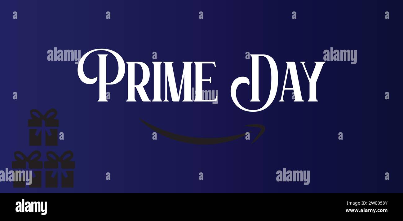 Amazon Prime Day STYLIS Textabbildung Stock Vektor