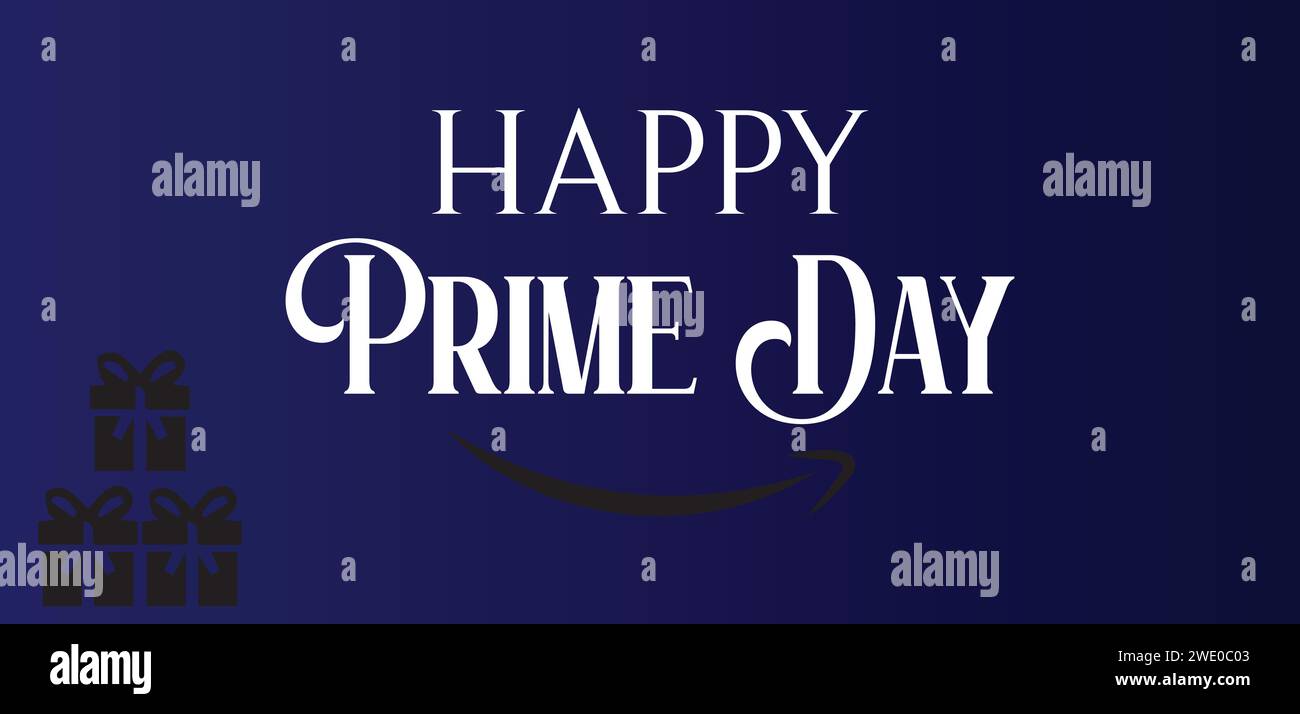 Amazon Prime Day STYLIS Textabbildung Stock Vektor