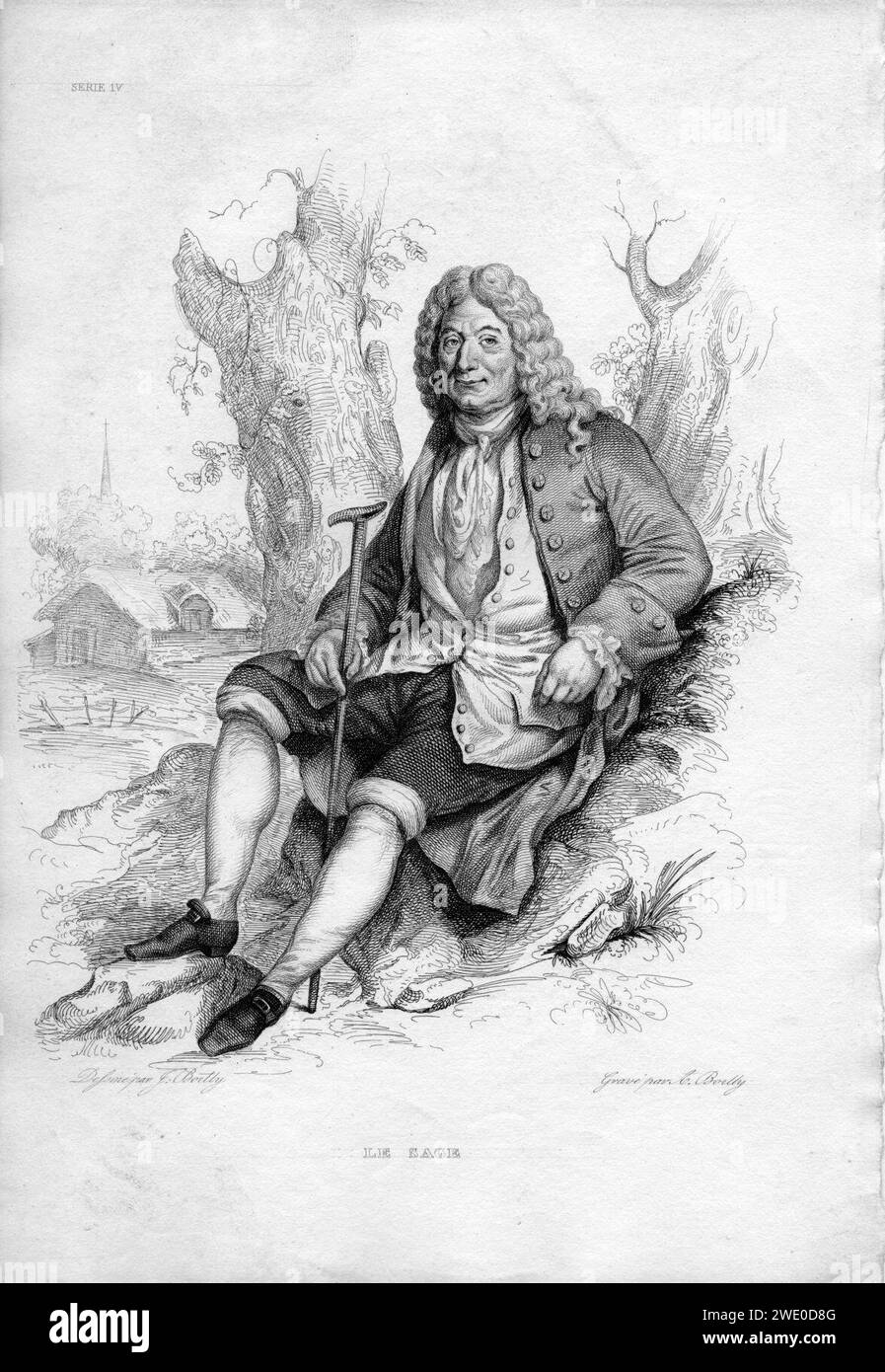 Alain-René Lesage (Par Boilly). Stockfoto