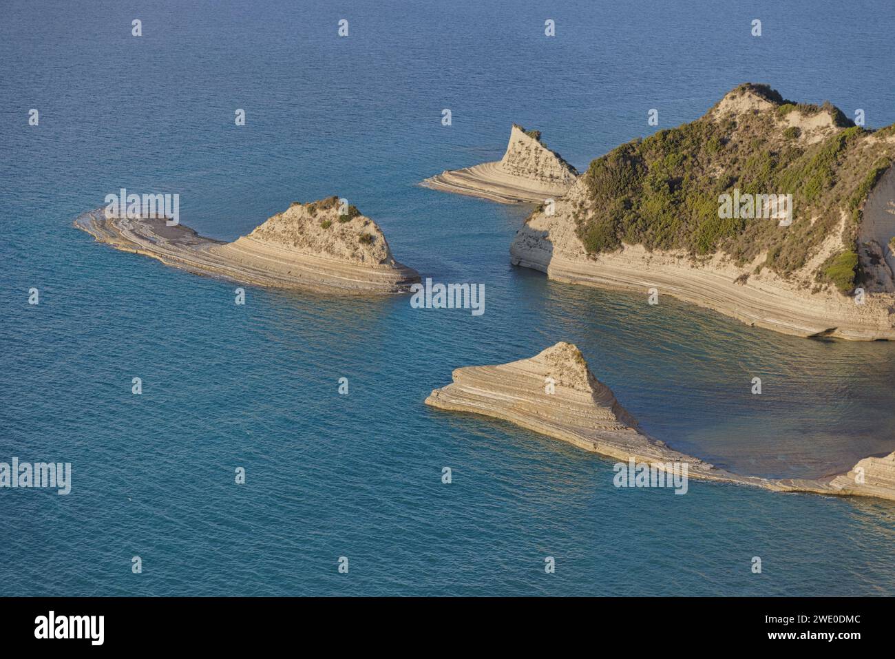 Cape Drastis Coast in der Dämmerung, Korfu Stockfoto